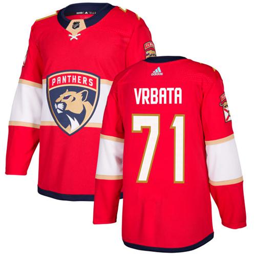 Adidas Panthers #71 Radim Vrbata Red Home Authentic Stitched NHL Jersey - Click Image to Close